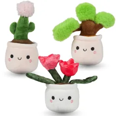 Fiore di peluche in diverse varianti 12cm 1pz immagine 2