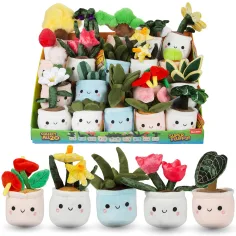 Fiore di peluche in diverse varianti 12cm 1pz