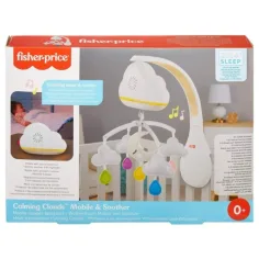 Fisher-Price: Nuvole Calmanti 2 in 1 Carillon da Lettino con Luce e Suono - Mattel