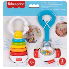 Fisher-Price: set di sonagli colorati da 2 pezzi per bambini - Mattel
