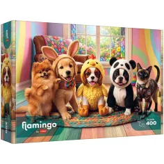 Flamingo by puzzle Animali domestici vestibili puzzle da 400 pezzi - Trefl immagine 1