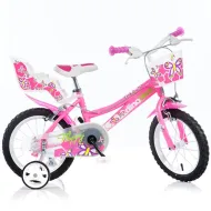 Flappy bicicletta per bambini rosa-bianca misura 16 - bicicletta Dino Bikes