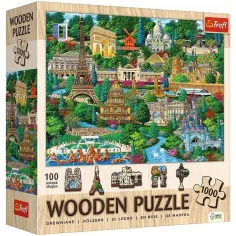 Francia, luoghi famosi - puzzle in legno da 1000 pezzi - Trefl immagine 1