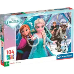 Frozen puzzle supercolor da 104 pezzi - Clementoni