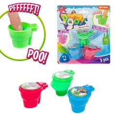 Funny Poo set di WC divertente con pasta modellabile 3 pezzi immagine 2