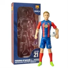 Giocatore di calcio azione figura, 20 cm - Barcelona, F. De Jong con maglia numero 21