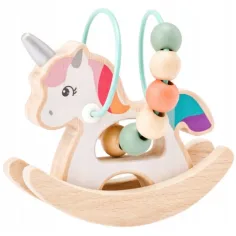 Gioco da spingere a forma di unicorno in legno - Woodyland