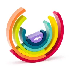 Gioco di abilità bilanciato arcobaleno in legno - Woodyland immagine 3