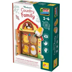 Gioco educativo in legno Montessori con famiglia di polli - Lisciani