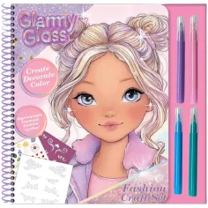 Glammy Gloss: Set creativo di stilista e colorazione con pennarelli e adesivi