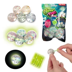 Glow N Fun pallone di gomma rimbalzante luminoso al buio set da 5 pezzi immagine 1