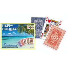 Happy Holiday carta da gioco impermeabile in plastica 2x55 fogli - Piatnik