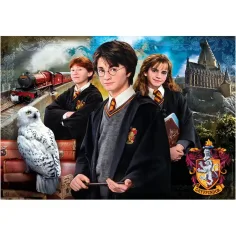 Harry Potter - Puzzle da 1000 pezzi con poster di Hogwarts - Clementoni immagine 2