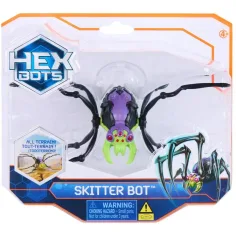 Hex Bots: Skitter Bot robot ragno interattivo – verde-viola - Spin Master immagine 1