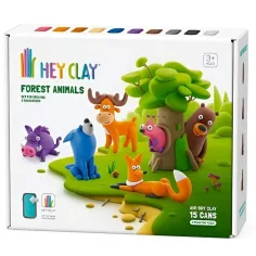 Hey Clay: Grande set di pasta da modellare con applicazione telefonica - Animali della foresta