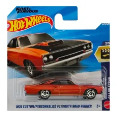 Hot Wheels: 1970 Custom Plymouth Road Runner auto in miniatura 1/64 - Mattel