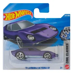 Hot Wheels: '71 Lamborghini Miura SV auto in miniatura viola 1/64 - Mattel