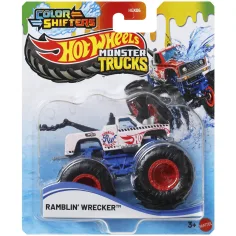 Hot Wheels Monster Trucks: Auto cambiacolore Ramblin' Wrecker 1/64 - Mattel immagine 1