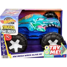 Hot Wheels Monster Trucks: Auto mostruoso interattivo Mega Wrex radiocomandato - Mattel immagine 1