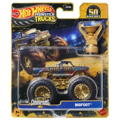 Hot Wheels Monster Trucks: Bigfoot campione macchina con trofeo 1/64 - Mattel immagine 1