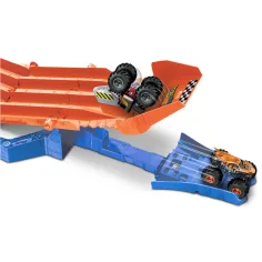Hot Wheels Monster Trucks: Set di pista di inseguimento con 2 macchinine - Mattel immagine 3