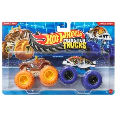 Hot Wheels Monster Trucks: Steer Clear vs Piran-Ahhh set di 2 macchinine 1/64 - Mattel