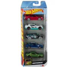 Hot Wheels: Nightburnerz set di 5 audaci macchinine 1/64 - Mattel