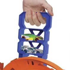 Hot Wheels: Pista da corsa a doppia corsia con 2 auto da corsa - Mattel immagine 3