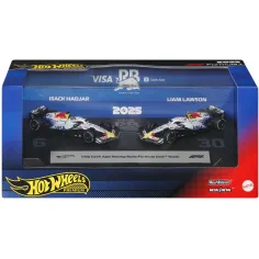 Hot Wheels Premium F1 Racing Bulls set di 2 auto in miniatura 1/64 – Liam Lawson #30 e Isack Hadjar #6 – Mattel