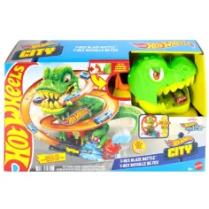Hot Wheels: Set di pista Attacco del T-Rex - Mattel