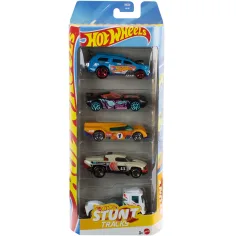 Hot Wheels: Set di 5 macchinine Stunt Tracks scala 1/64 - Mattel