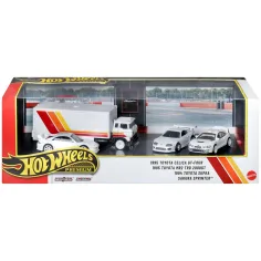 Hot Wheels: Set di auto da collezione Premium Toyota degli anni '90 JDM – Supra, Celica GT-Four, MR2 TRD e Sakura Sprinter, 1/64 - Mattel