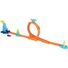 Hot Wheels: Set di partenza da stunt - Loop Flag Finish set di gioco - Mattel immagine 2