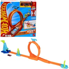 Hot Wheels: Set di partenza da stunt - Set di gioco Loop Flag Finish - Mattel