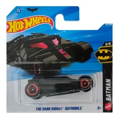 Hot Wheels: The Dark Knight Batmobile auto in miniatura nera 1/64 - Mattel