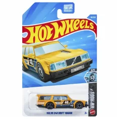 Hot Wheels: Volvo 240 Drift Wagon gialla macchina in miniatura 1/64 - Mattel