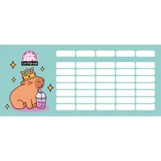 ICO: Lizzysuli Lollipop Capybara con motivo, orario a un piano, doppia faccia immagine 1