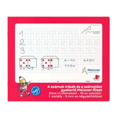 ICO: Riccio Quaderno Meixner per la prima classe con griglia a quadretti da 8 mm per esercitare la scrittura dei numeri e il conteggio