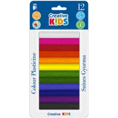 ICO: Set di 12 pezzi di plastilina colorata per bambini creativi da 165g