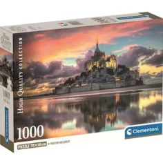Il meraviglioso puzzle Mont Saint-Michel HQC 1000 pezzi con poster - Clementoni