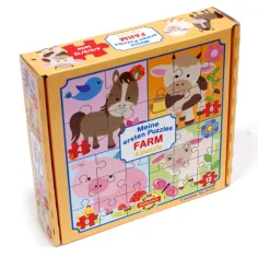 Il mio primo puzzle: Animali della fattoria 4 in 1 puzzle per bambini