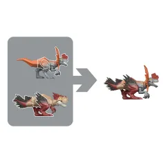 Jurassic World: Mayhem Mix-Ups DIY Mutanti dinosauro Dilophosaurus - Mattel immagine 2