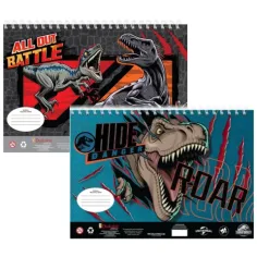 Jurassic World: Quaderno con adesivi e stencil