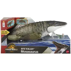 Jurassic World: Rinascita – Figura Mosasaurus Bite 'N Blast - Mattel