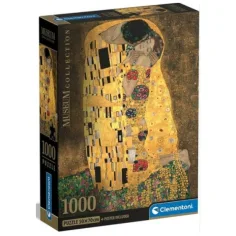 Klimt: Il bacio Collezione Museo puzzle da 1000 pezzi con poster - Clementoni immagine 1