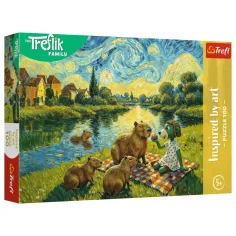 La famiglia Treflik: puzzle da 100 pezzi di alimentazione del capibara – Trefl immagine 1