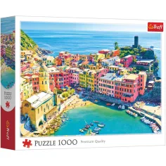 La pittoresca città di Vernazza, Liguria, Italia puzzle da 1000 pezzi - Trefl