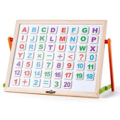 Lavagna magnetica da tavolo con lettere e numeri - Woodyland