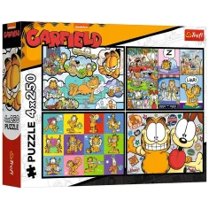 Le avventure di Garfield puzzle 4x250 pezzi - Trefl