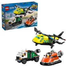 LEGO® City: Aereo, camioncino con braccio elevatore e veicolo ad aria remix (60505)